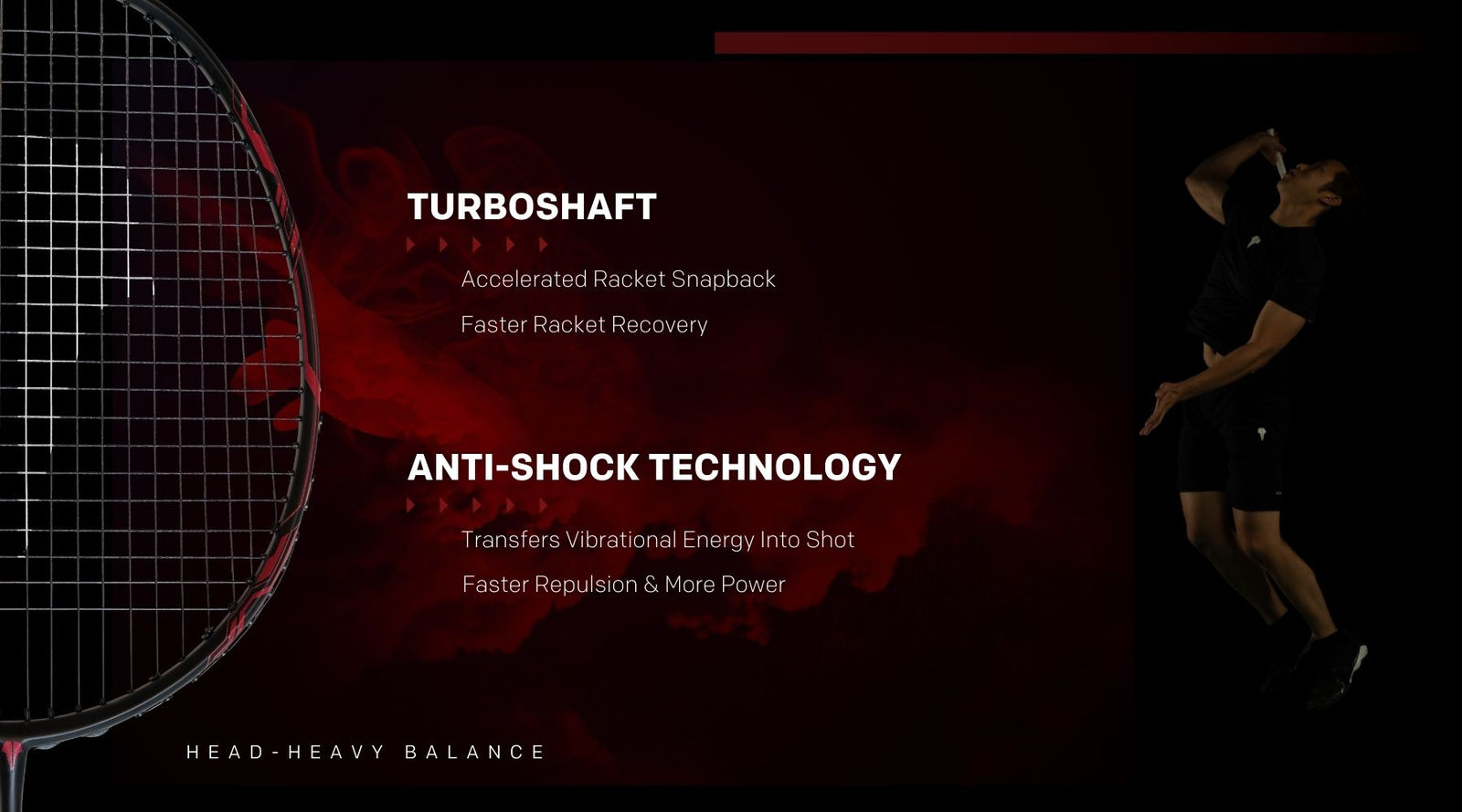 Volant Havoc S1 Technology Desktop Banner Head Heavy Racket